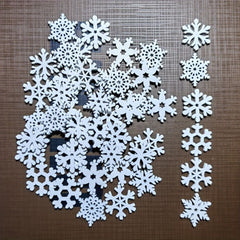 Wooden snowflake cutouts for crafts