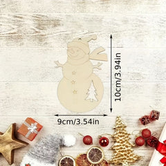 festive wooden snowman hanging