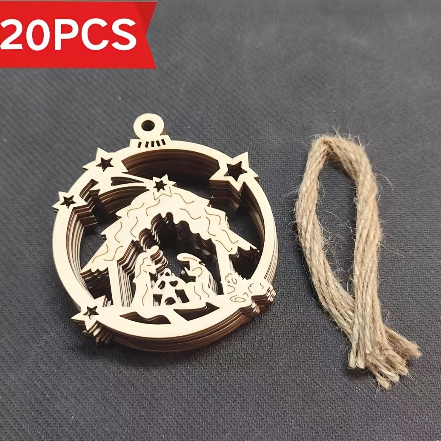 rustic hanging Christmas decorations