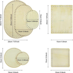 Wooden coasters with dimensions displayed