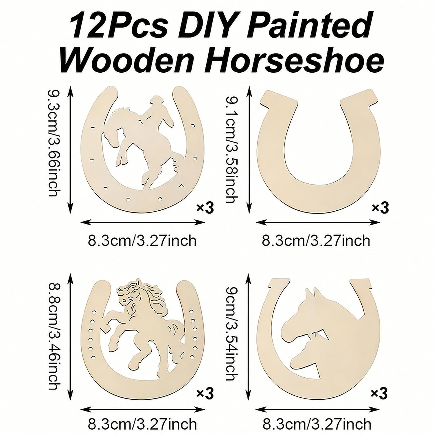 wooden horseshoe craft base for handmade projects