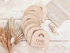 wooden photo prop cards