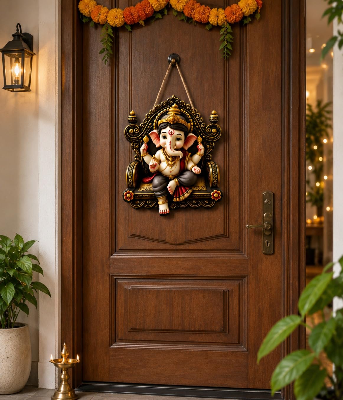 pooja room ganesha decoration