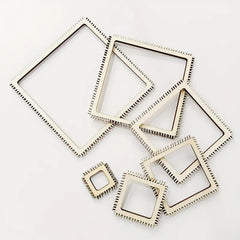 Cliths Wooden Square Weaving Loom Set of 6 Pcs Yarn Loom DIY Kit for Embroidery, Weaving, Macrame Crafts