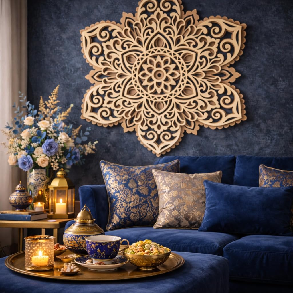 wooden mandala wall hanging home decor