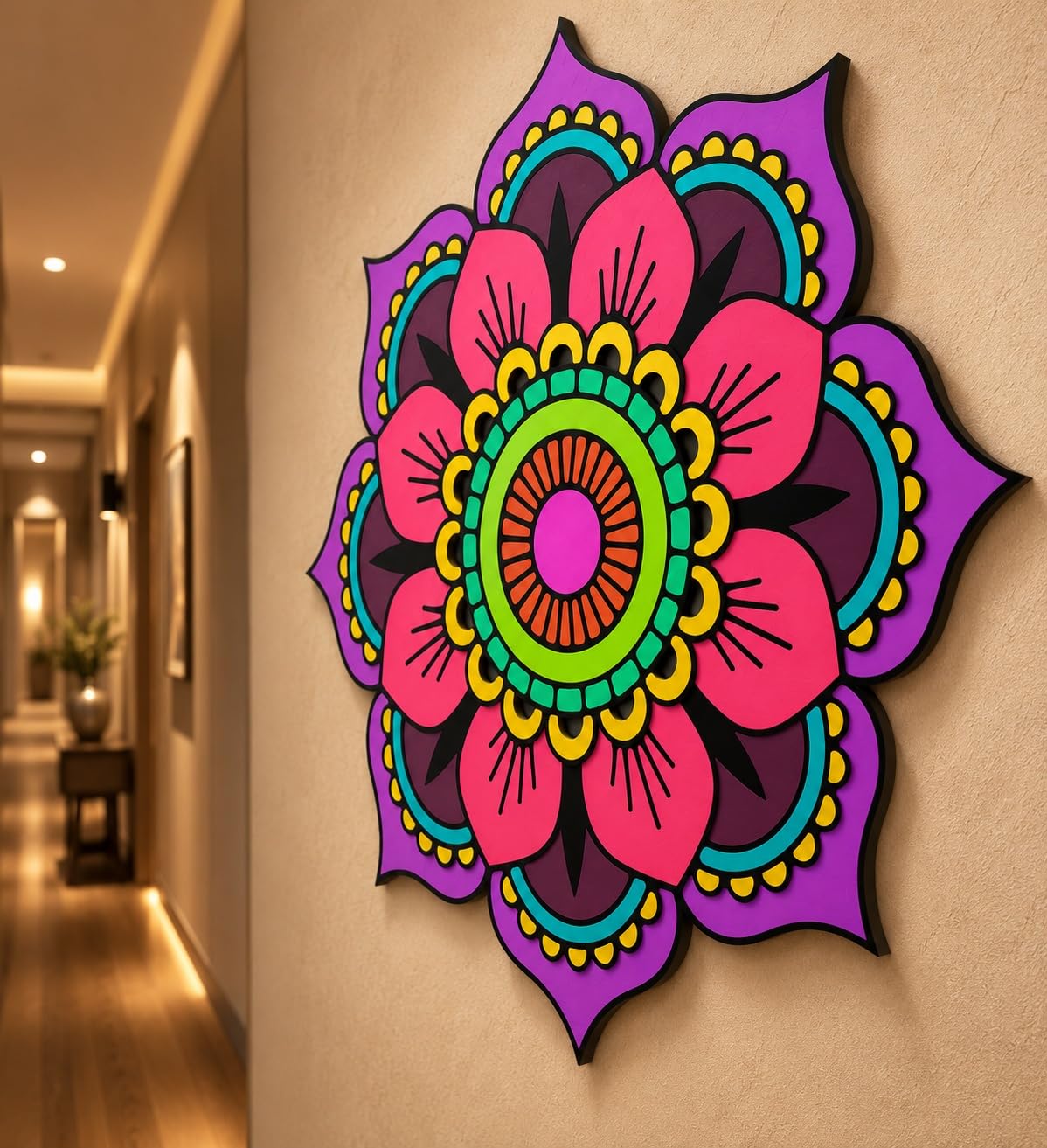 ready to hang MDF mandala wall art