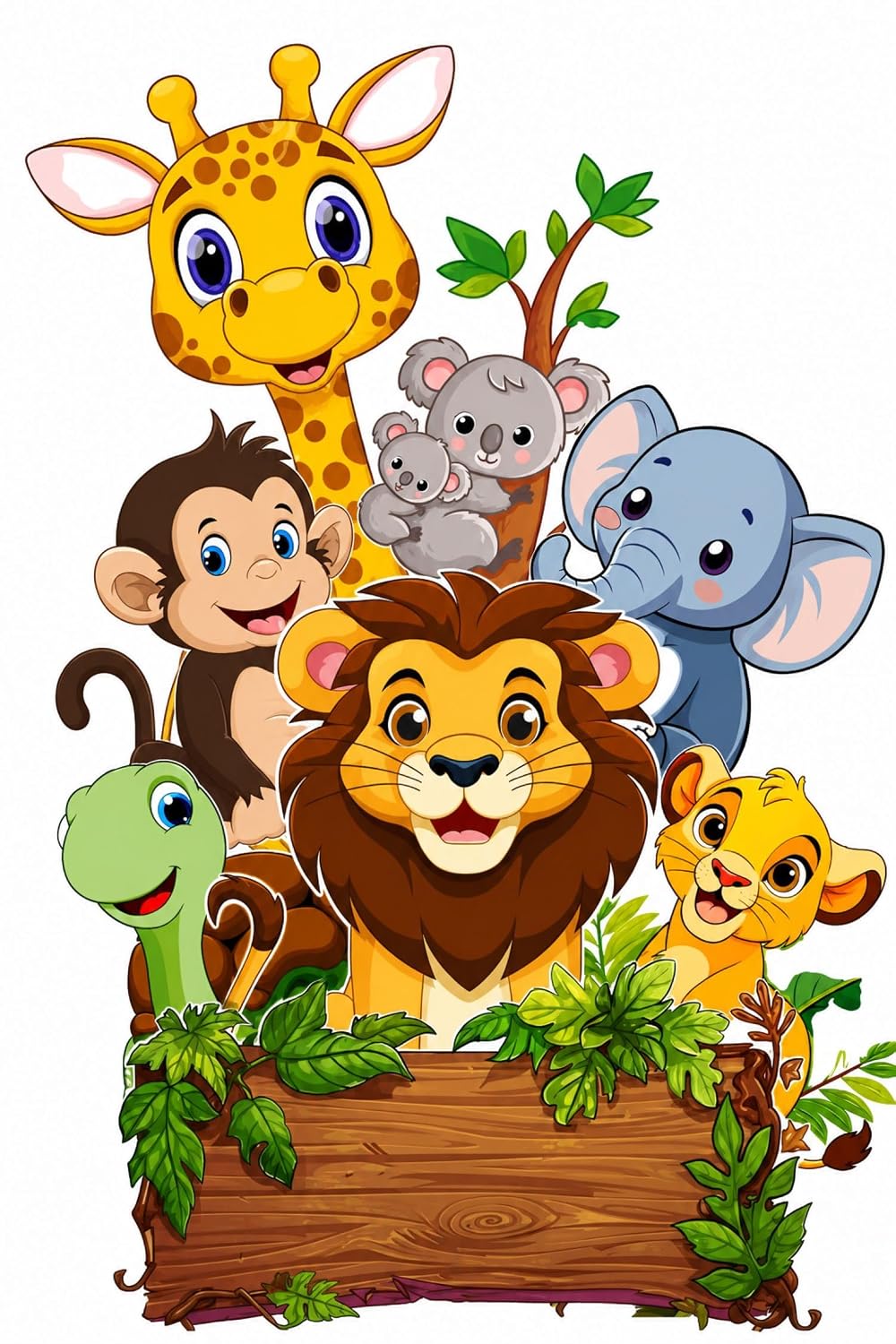 jungle safari animals wall decor
