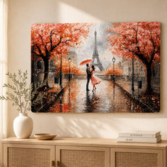 romantic Paris couple wall art