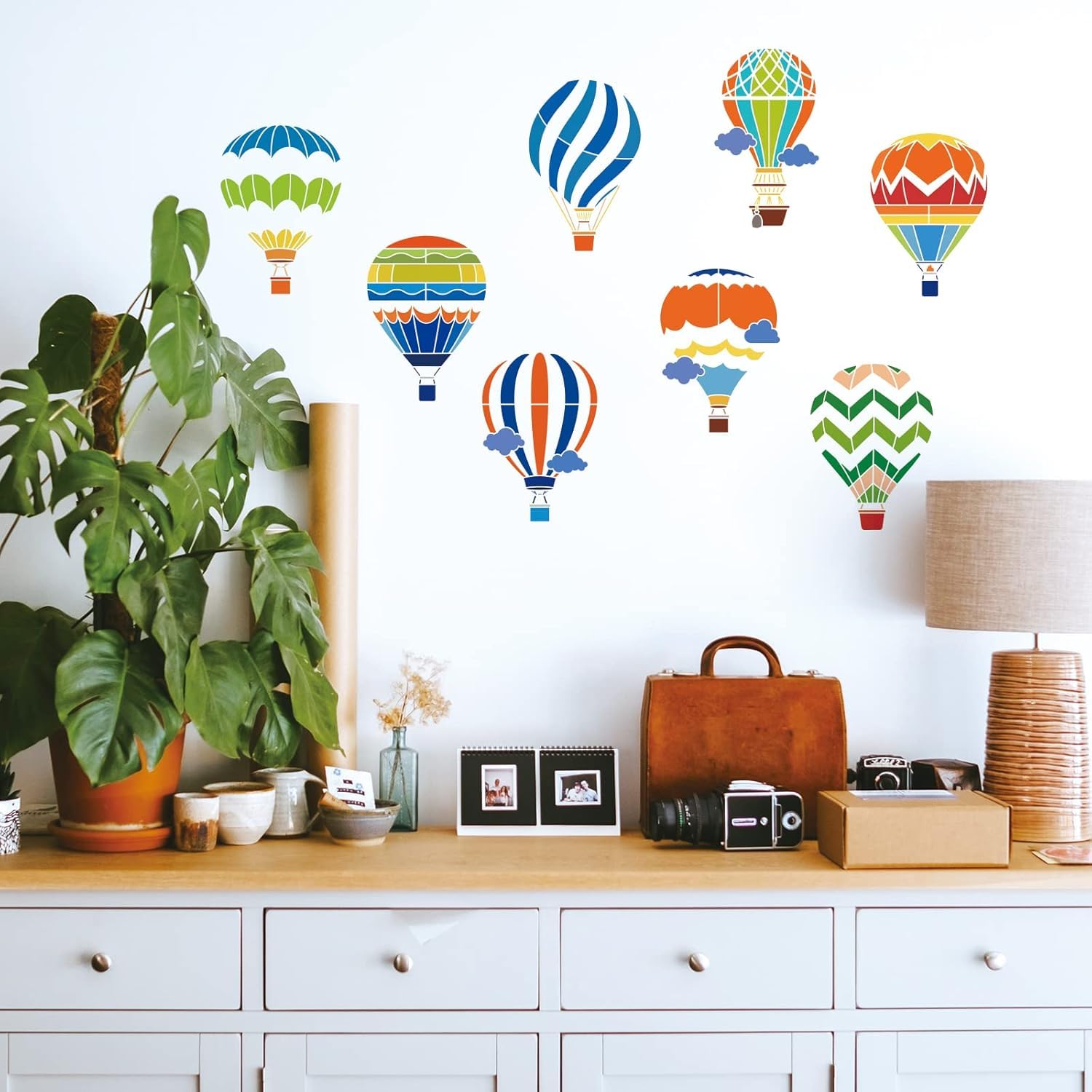 balloon stencil for furniture DIY projects