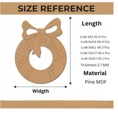mdf wreath cutout for holiday decoration