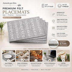 minimalist grey table mats for kitchen