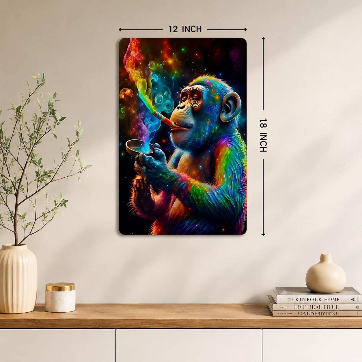 colorful monkey wall painting for living room