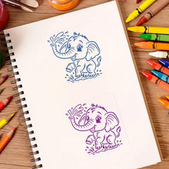 Reusable Baby Elephant Painting Stencil, PET Plastic DIY Art Template for Canvas, Fabric, Wood, Walls, Scrapbooking and Crafts, Washable Reusable Stencil for Painting