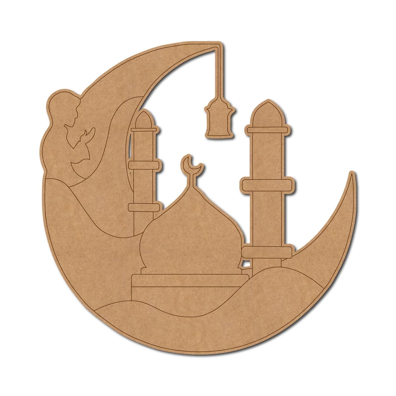 pre marked wooden craft boards for Eid decor