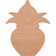 Wooden pineapple-shaped cutout on a white background