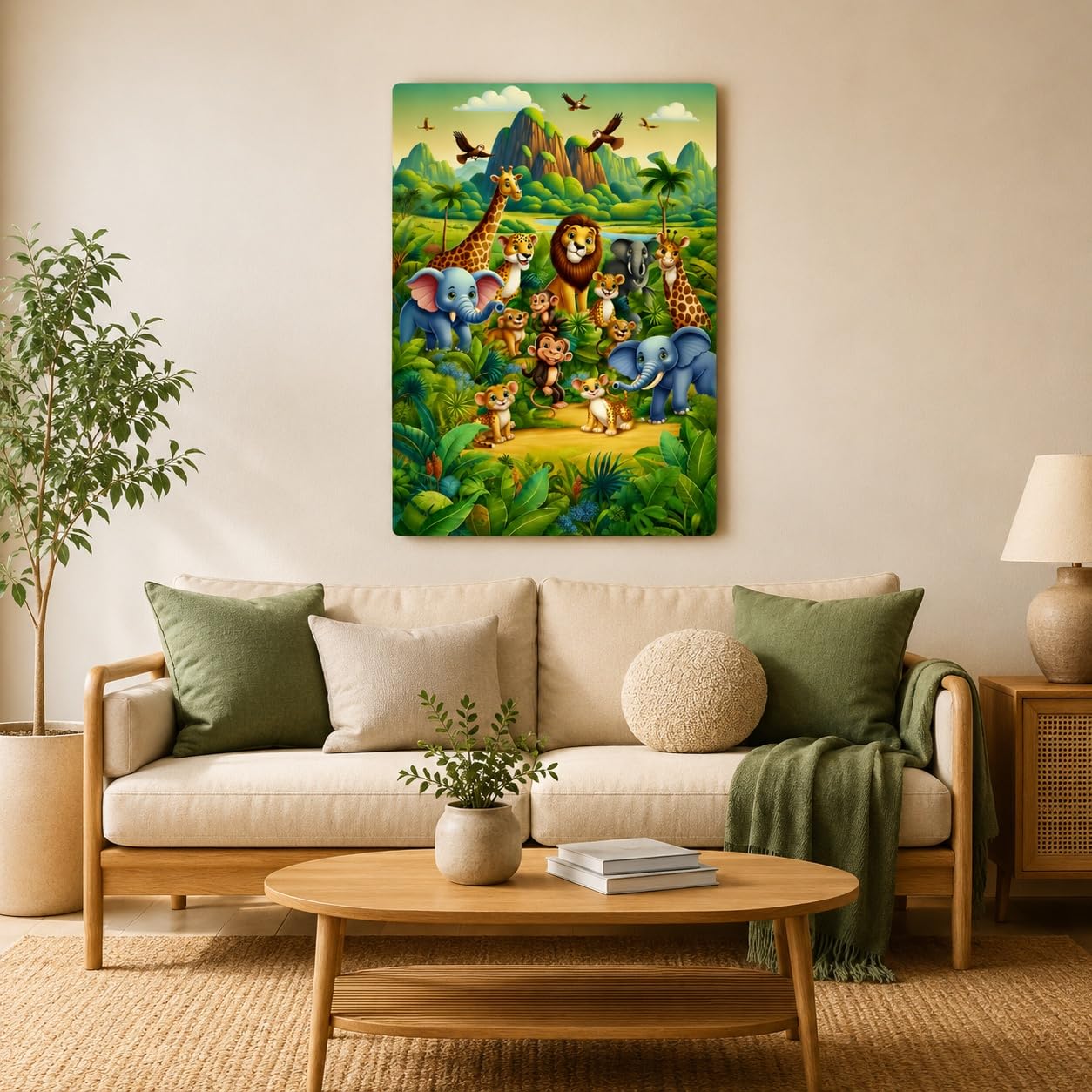 safari theme kids room wall art