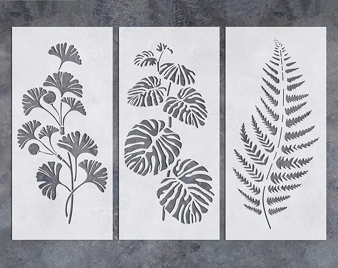 leaf wall stencil for painting
