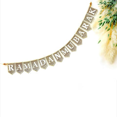 Cliths Ramadan Mubarak Wooden Banner Islamic Wall Decor Eid Arabic Calligraphy Lightweight Hanging