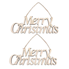 Wooden 'Merry Christmas' sign with a white background