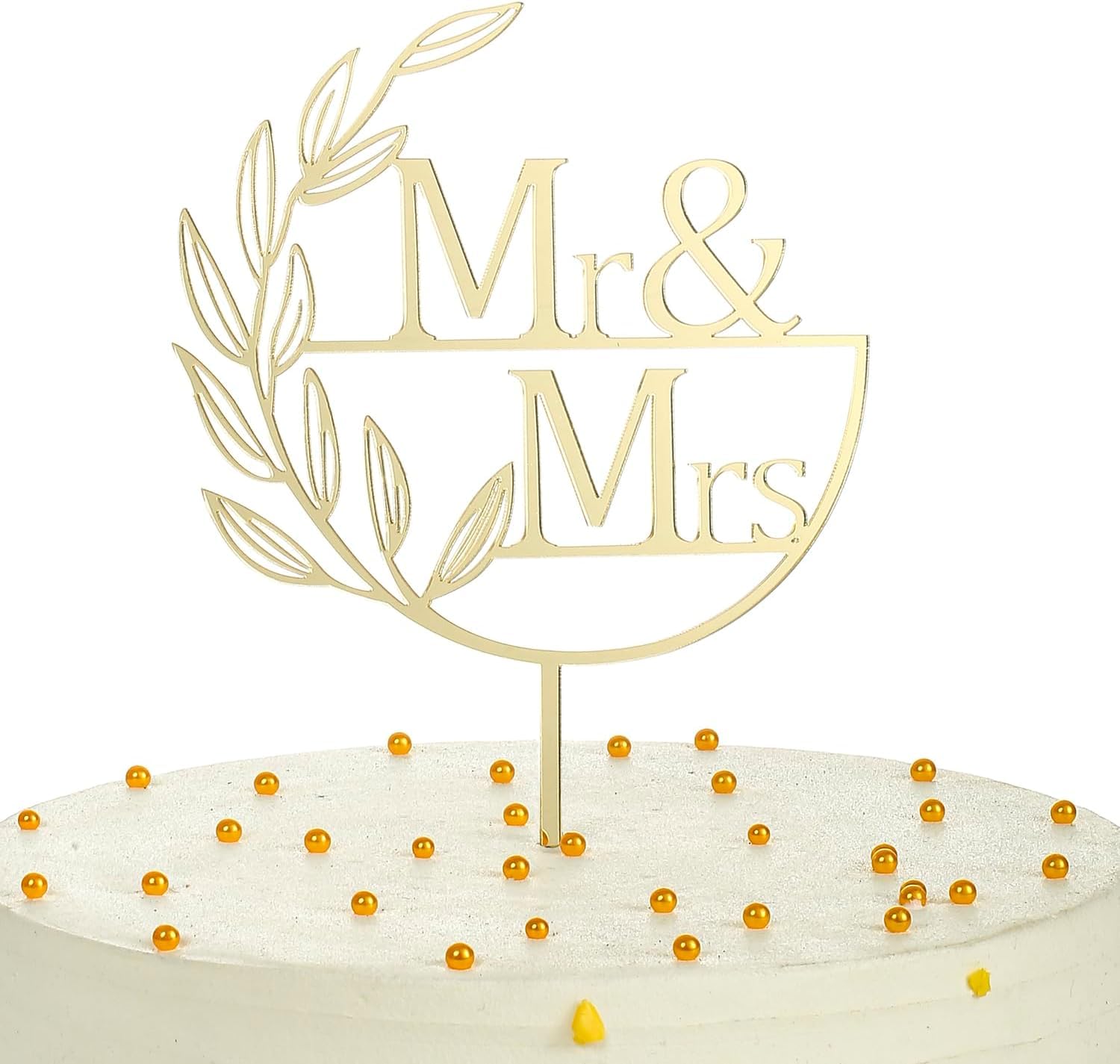 Cake Topper Wedding INS New Gold Mr&Mrs Wedding Acrylic Cake Toppers ...