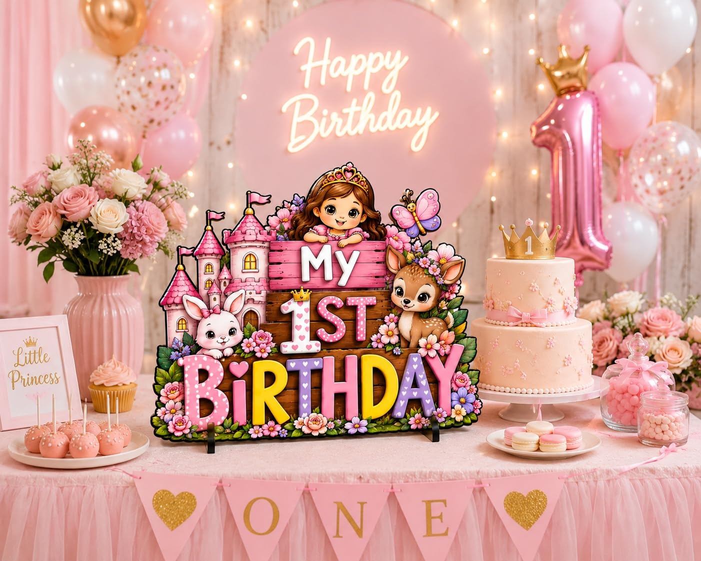 birthday table decoration with stand