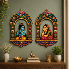 radha krishna wall decor for pooja room