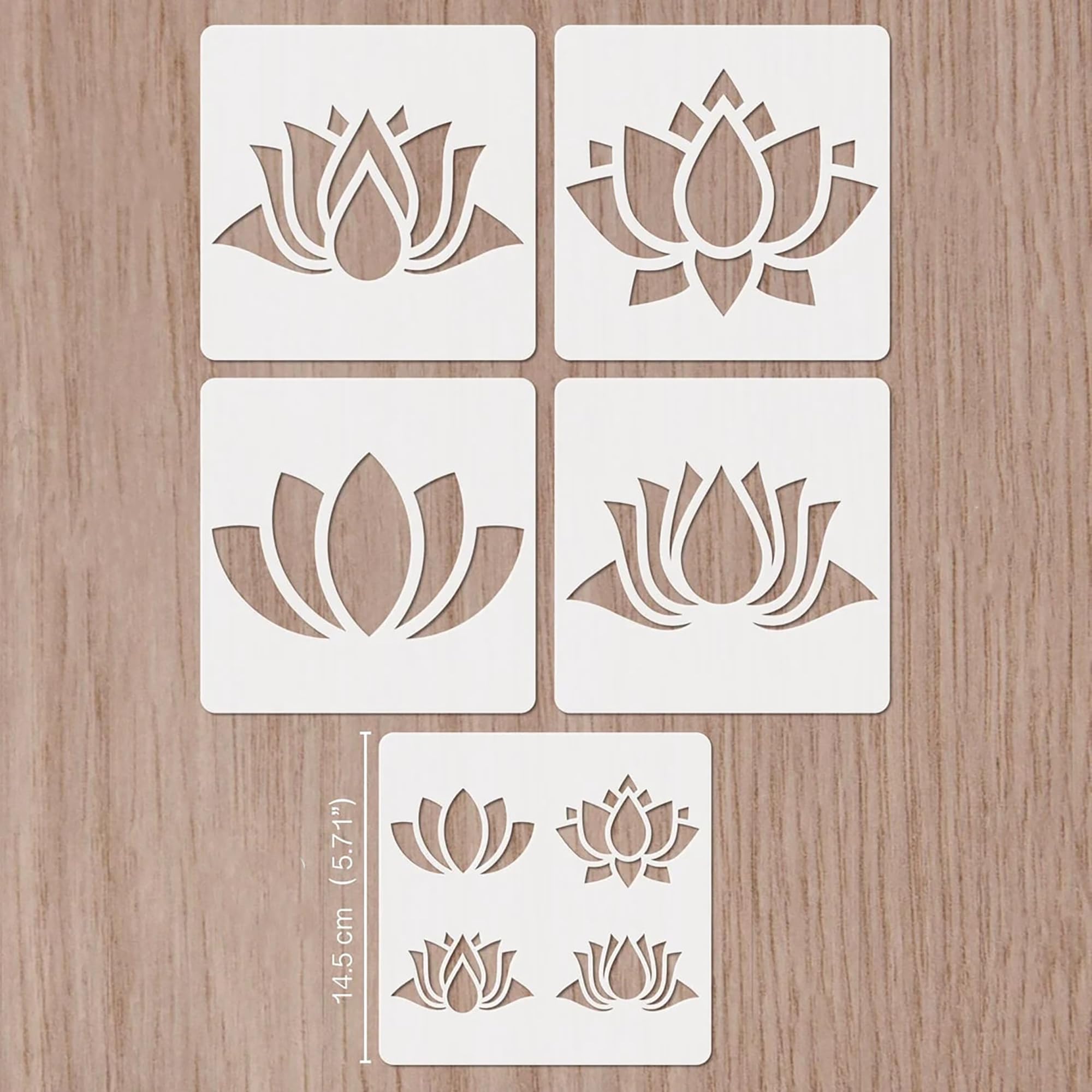 lotus stencils yoga meditation