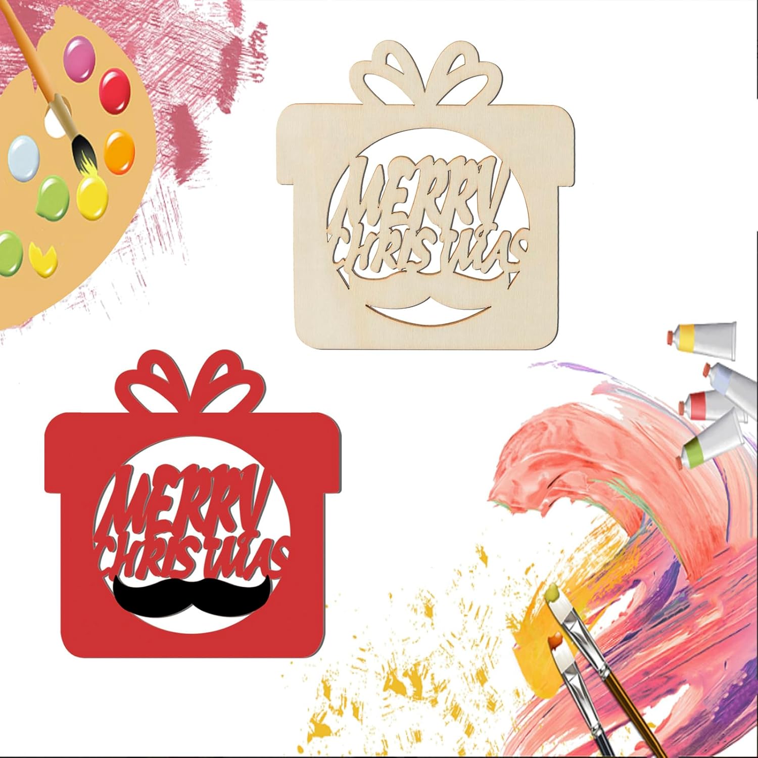 wooden holiday décor pieces