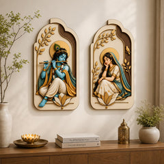 radha krishna arch shape wall decor