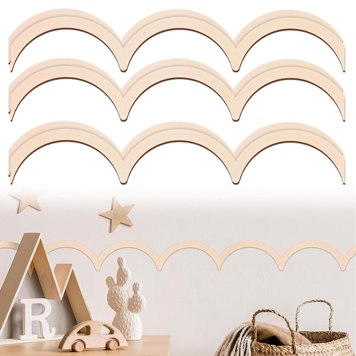 wave shape mdf strip for diy art and craft
