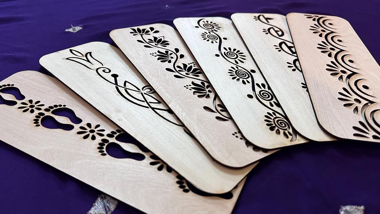 mdf stencil for rangoli powder design
