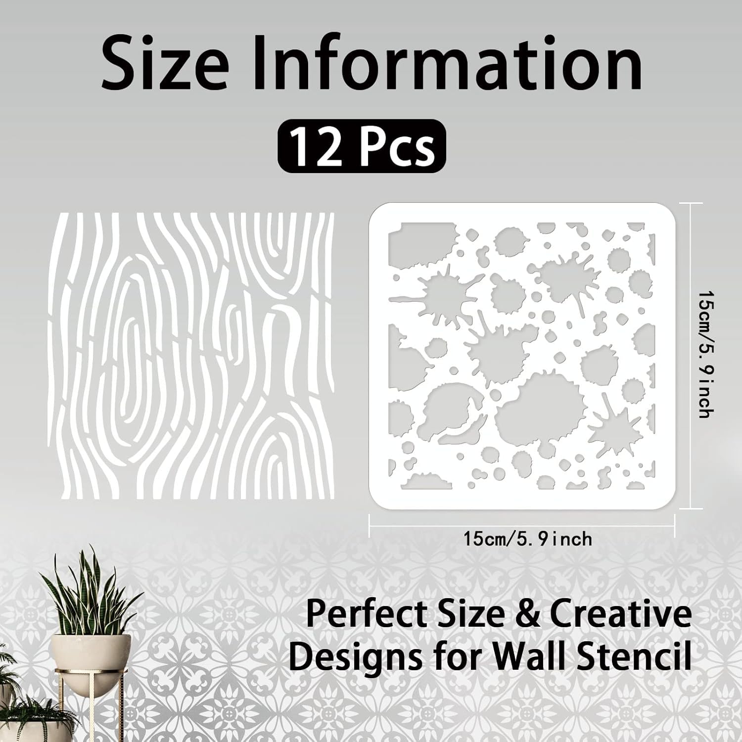 reusable texture stencils for home decor