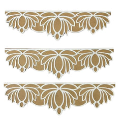 Decorative border designs on a white background