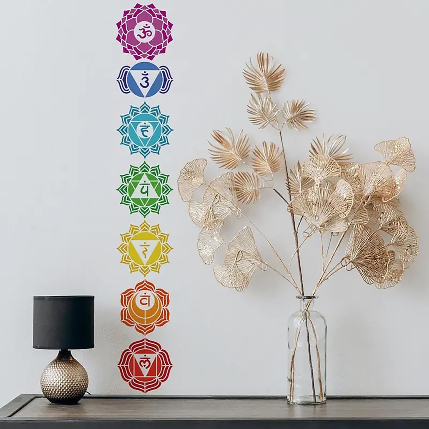 Chakra stencil for yoga meditation art