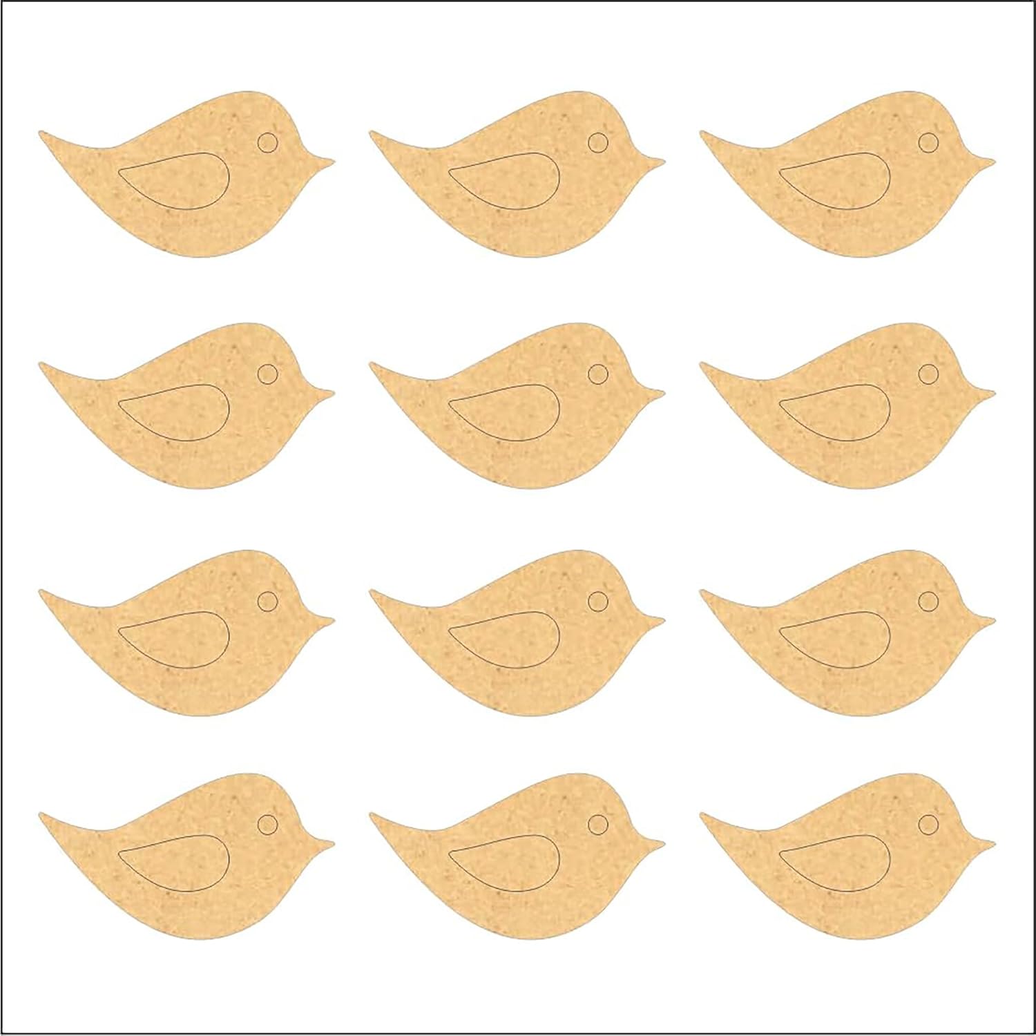 Pattern of bird shapes on a beige background
