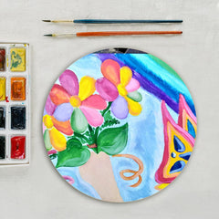 American Elm 12 Pack Round Wood Circles MDF Craft Discs for DIY Projects Painting & Home Decor