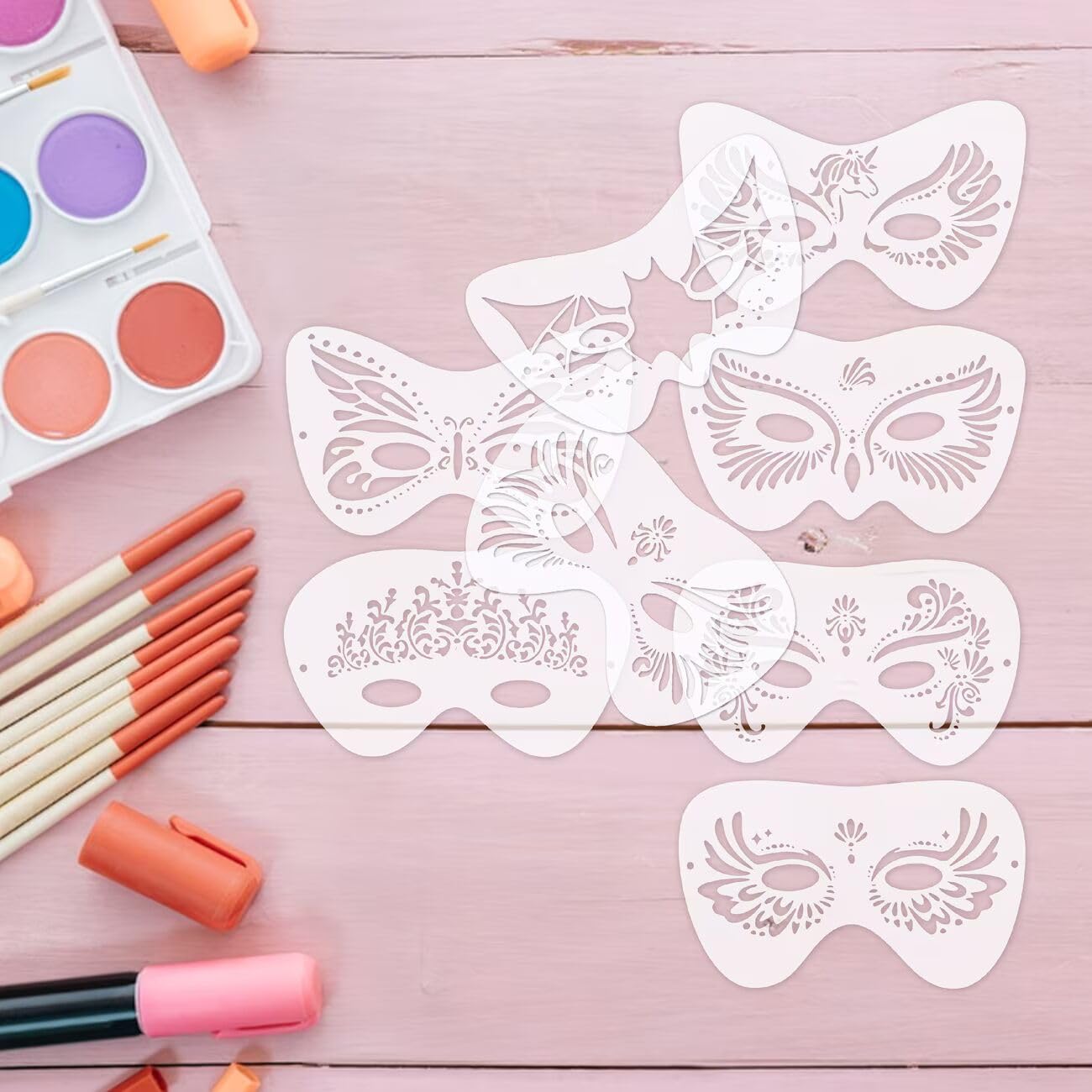 festival makeup face paint stencil set