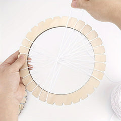 Cliths 4 Pcs Round Knitting Set Craft Circles DIY Crochet Yarn Organizer Knitter Gift DIY Crochet Base