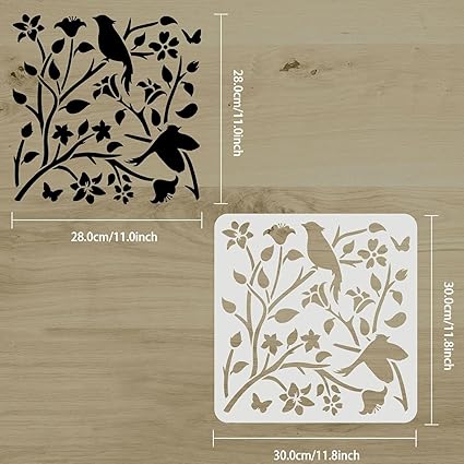 nature tree stencil for wall
