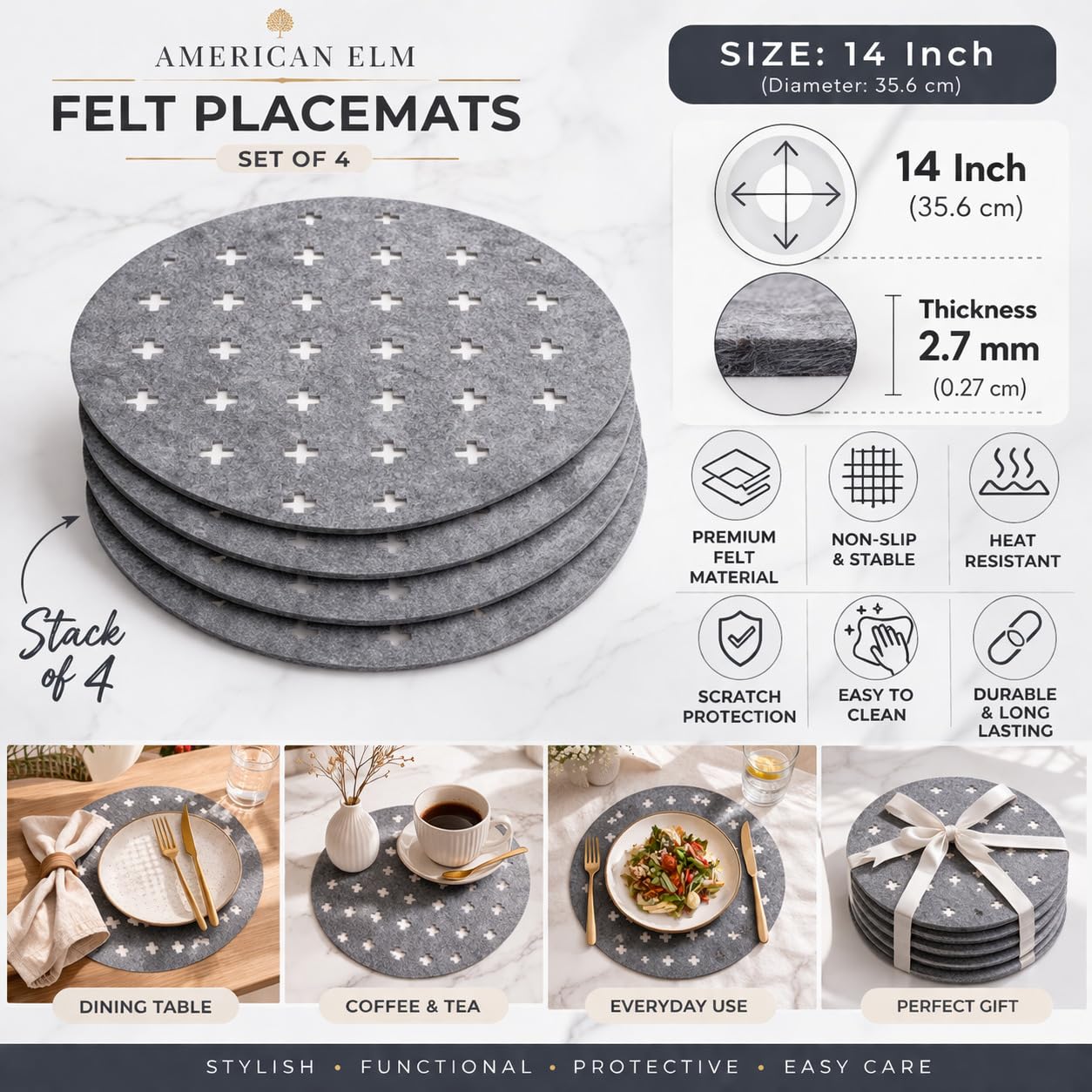 modern kitchen table mats set