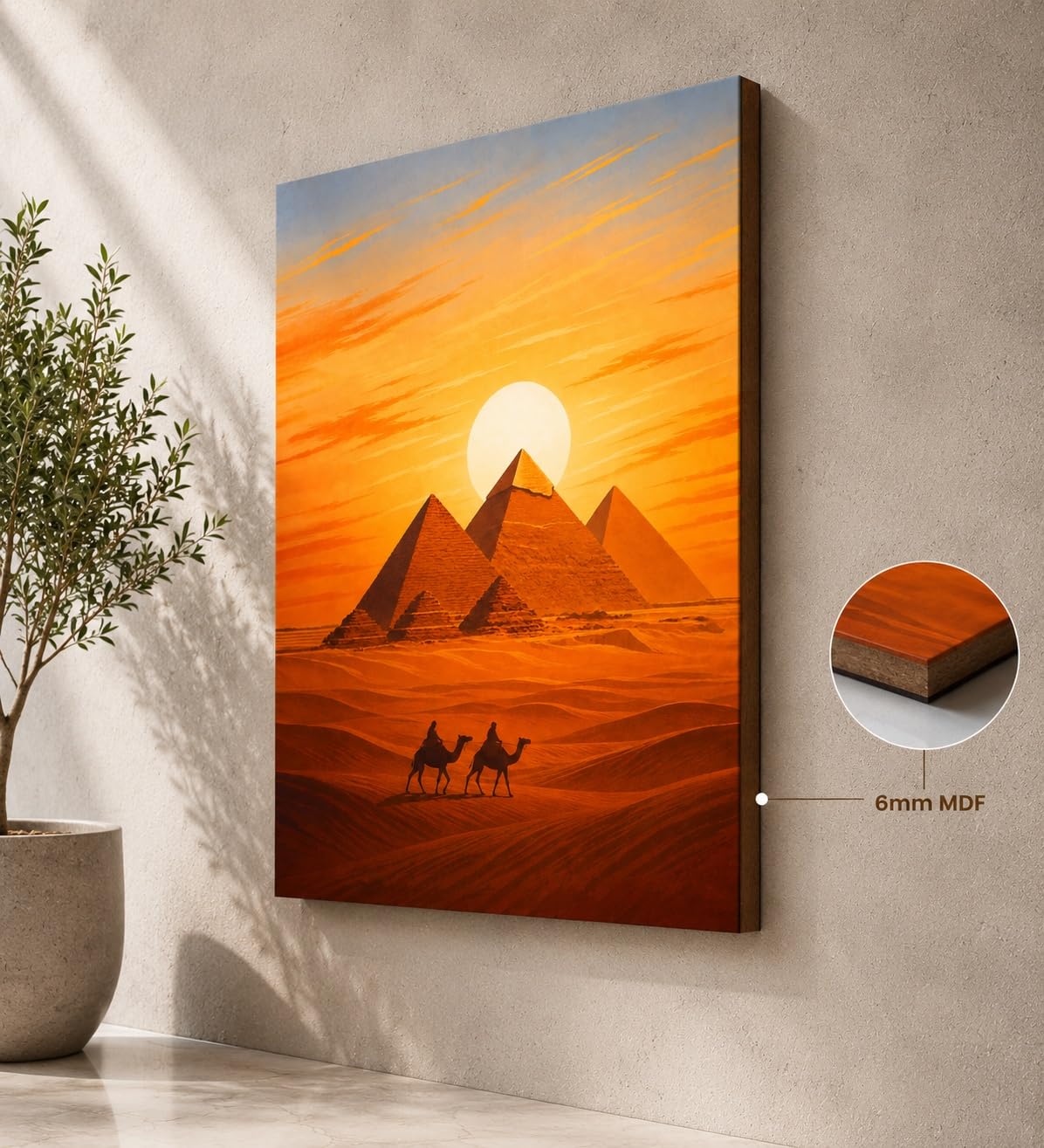 Egyptian themed wall decor for entryway