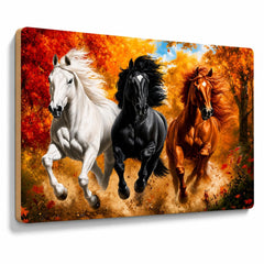three horses wall art for home