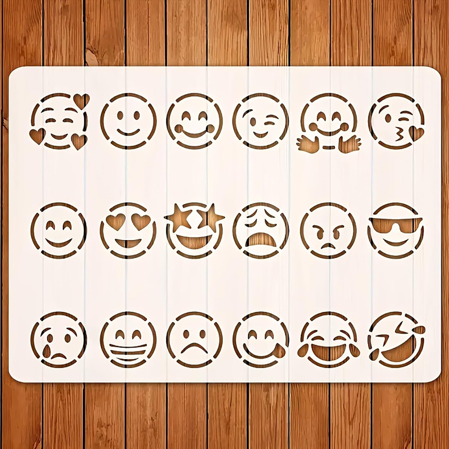 emotion face stencil diy
