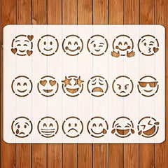 emotion face stencil diy
