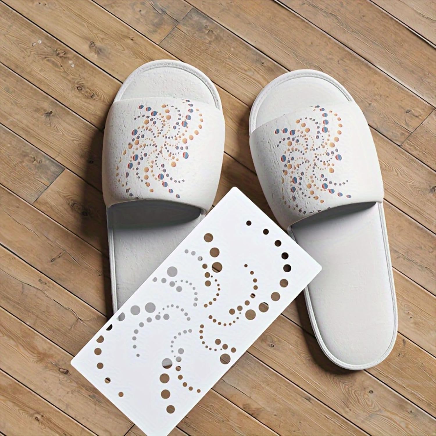 modern wall decor geometric stencil
