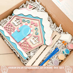 American Elm Gingerbread House DIY kit Gingerbread House DIY kit, Wooden House for Kids, Christmas DIY kit, DIY kit for Kids, Christmas Decor House