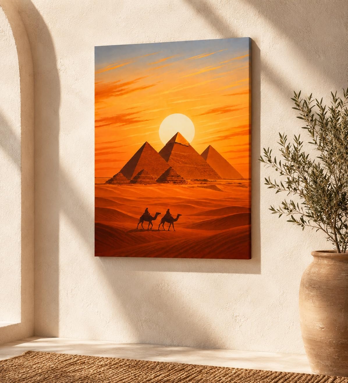 historical pyramid wall art for bedroom