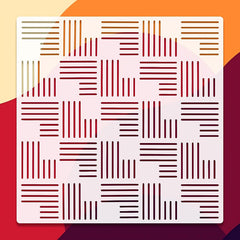 reusable geometric line painting stencil for diy art and craft
