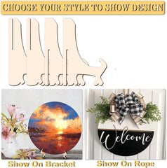 Decorative items including a bracket, sunset scene, and 'Welcome' sign with a bow.