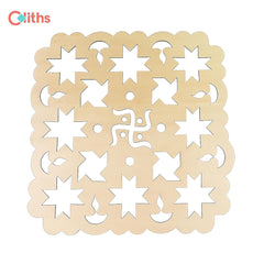 Cliths Diwali Swastik for Prosperity Stencils Rangoli Templates Festival Decor Puja Room Design DIY Wall Art Craft Kit